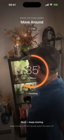 Thrise wake-up challenge — no snooze, move to switch it off