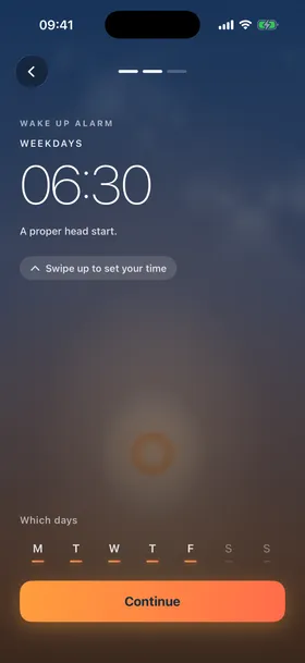 A wake-up alarm for iPhone